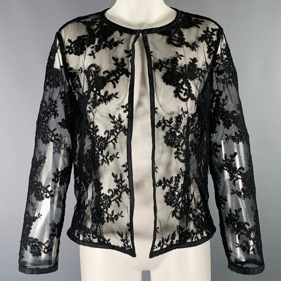 MARISA BARATELLI Size M Black Lace Jacket Blazer - Picture 1 of 5